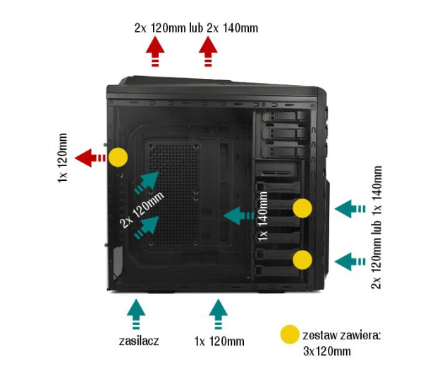 SilentiumPC Gladius X60 Pure Black - 177175 - zdjęcie 17